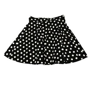 Amanda & Chelsea Black‎ and White Polka Dot Skater Skirt Size 8P